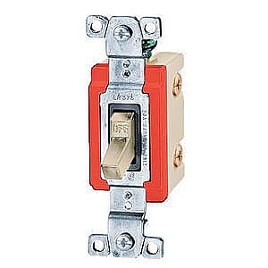 HBL18223ICN, HUBBELL, 3-WAY, 20A, 347V, HEAVY, DUTY, INDUSTRIAL, SWITCH, IVORY