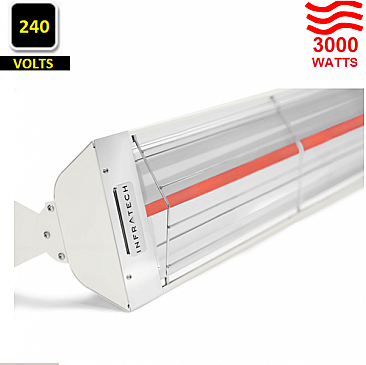 W-3024-SS-WH Infratech INFRATECH WHITE W- SINGLE ELEMENT HEATER 3000 WATTS 240 VOLT