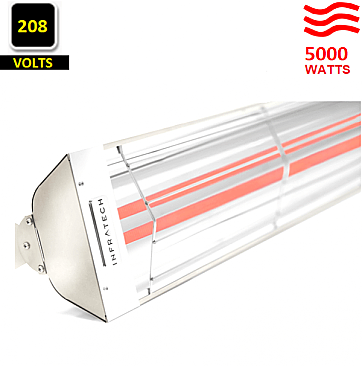 WD-5028-SS-WH Infratech INFRATECH WHITE WD- DUAL ELEMENT HEATER 5000 WATTS 208 VOLT