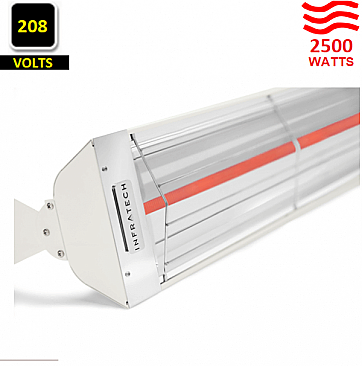 W-2528-SS-WH Infratech INFRATECH WHITE W- SINGLE ELEMENT HEATER 2500 WATTS 208 VOLT