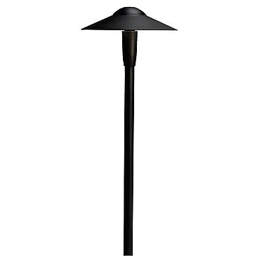 15810BKT27R Kichler 8" DOME 2700K LED PATH LIGHT TEXTURED BLACK