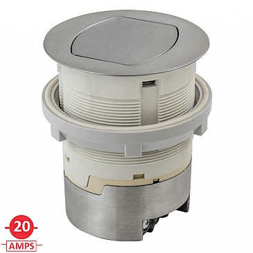 RCT220ALU Hubbell 20 AMP POP-UP RECEPTACLE SURFACE MOUNT ALUMINUM