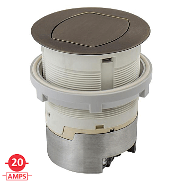 RCT220BZE Hubbell 20 AMP POP-UP RECEPTACLE SURFACE MOUNT BRONZE