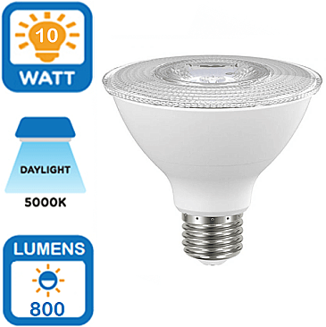 LED10PAR30/80L/FL/950 NaturaLED 10W LED PAR30 LAMP 5K DIMMABLE (5927)