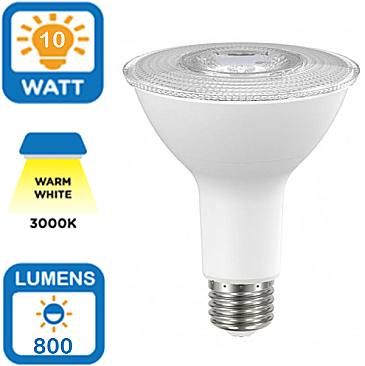 LED10PAR30L/OD/80L/FL/930 NaturaLED 10W LED PAR30LN LAMP 3K DIMMABLE (5928)