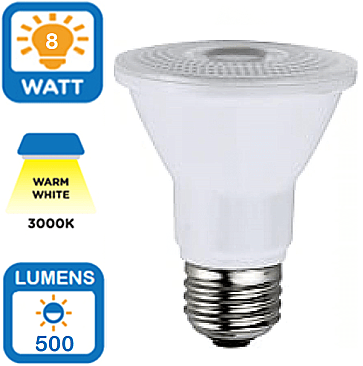LED8PAR20/50L/FL/930 NaturaLED 8W PAR20 DIMMABLE LAMP 3K (5924)