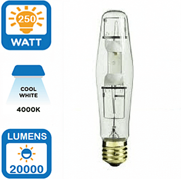 250W METAL HALIDE LAMP HORIZONTAL CLEAR
