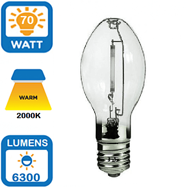 LU70/ED23.5/ECO Plusrite 70W HPS LAMP MOGUL BASE (2044)