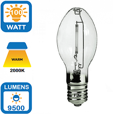 LU100/ED23.5/ECO Plusrite 100W HPS LAMP MOGUL BASE (2045)