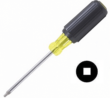 35-692 Ideal SCREWDRIVER #1ROBERTSON TIP X 8IN SHAFT + RUBBER GRIP 12IN 35-692