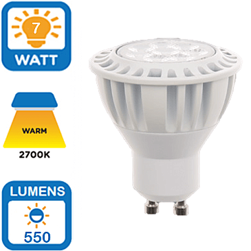 LEDGU10FL2700KWH90 Axite 7.5W LED GU10 LAMP 27K - WHITE