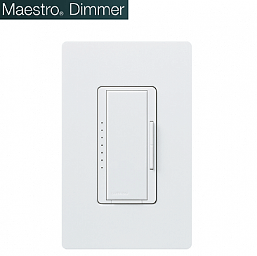 MACL-153M-WH Lutron MAESTRO 150W LED 1-POLE OR 3WAY MULTI-LOCATION DIMMER WHITE
