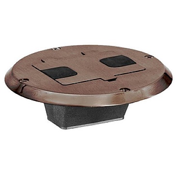 RF506CU Hubbell COPPER FLOOR ELECTRICAL BOX COVER + TR RECEPTACLE