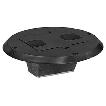 RF506BK Hubbell BLACK FLOOR ELECTRICAL BOX COVER + TR RECEPTACLE