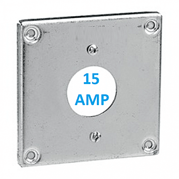 8363 White Label 4 X 4 COVER PLATE WITH 1.406 DIA HOLE