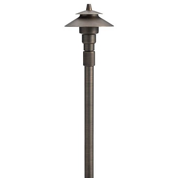 Kichler 15502CBR 12V small adjustable path light in centennial brass, durable and elegant for out...