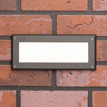 Kichler 15774AZT30R open-face brick light with 3000K LED in architectural bronze for Canadian lan...