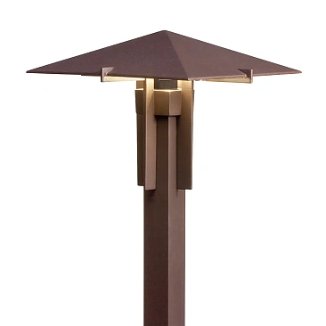 Kichler 15803AZT27R 12V LED path light with an elegant architectural bronze finish for outdoor li...