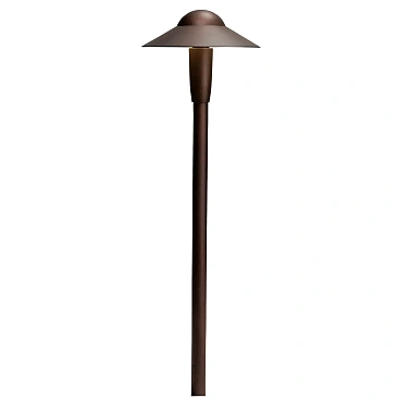 Kichler 15870AZT30R 12V LED 6-inch dome path light in architectural bronze for outdoor landscapes