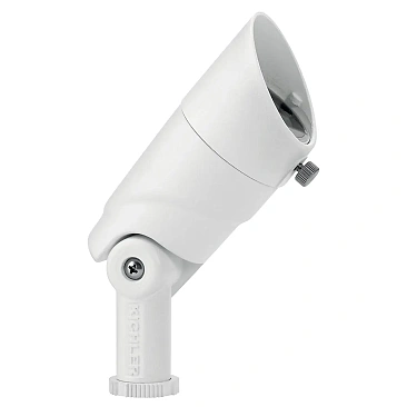 Durable Kichler small floodlight in white finish with 35-degree beam spread