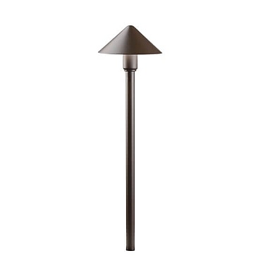 Kichler 16120AZT30 12V landscape path light in architectural bronze for outdoor lighting