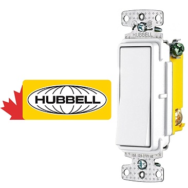 RSD115W HUBBEL DECORA SWITCH 1 POLE