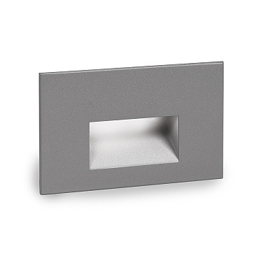  WAC LED Step Light Horizontal Scoop in brushed nickel.