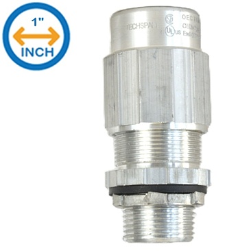 Techspan TKMC100A118 Wet Teck Connector 1" Threaded Hub For O/D Cable Size Between 0.88"-1.14"