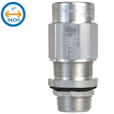 Techspan TKMC100A137 Wet Teck Connector 1" Threaded Hub For O/D Cable Size Between 1.05"-1.36"