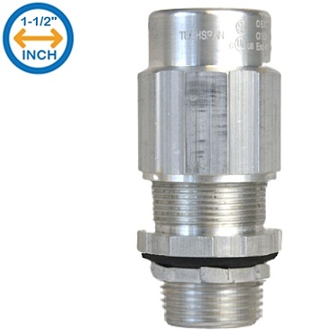 Techspan TKMC150A233 Wet Teck Connector 1-1/2" Threaded Hub For O/D Cable Size Between 1.9"-2.25"