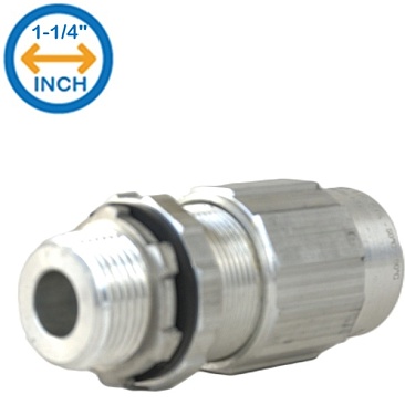 Techspan TKMC125A162 Wet Teck Connector 1-1/4" Threaded Hub For O/D Cable Size Between 1.32"-1.62...