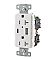USB20AC5W Hubbell 20A RECEPTACLE WITH 5A USB A & C PORTS, WHITE