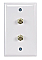 WPCD0083WH Cable Concepts DOUBLE COAXIAL WALL PLATE 1GHZ F-81 WHITE
