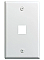 WPCD0201WH Cable Concepts KEYSTONE WALL PLATE 1 PORT. WHITE