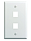 WPCD0202WH Cable Concepts KEYSTONE WALL PLATE 2 PORT. WHITE