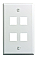 WPCD0204WH Cable Concepts KEYSTONE WALL PLATE 4 PORT. WHITE