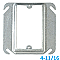 72C13 Hubbell 4-11/16 SQUARE COVER PLATE 1/2 RAISED MUD RING