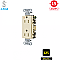 IG15DRI Hubbell 15A 125V ISOLATED GROUND CORROSION RESISTANT DECORATOR RECEPTACLE, IVORY