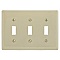 NP3I Hubbell 3 GANG TOGGLE PLATE IVORY