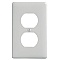 P8W Hubbell 1 GANG DUPLEX RECEPTACLE PLATE - WHITE