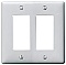 P262W Hubbell 2 GANG WALL PLATE WHITE