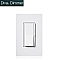 DVCL-153PH-WHC Lutron DIVA 150W DIMMER/SWITCH, LED/HALOGEN/INCANDESCENT, SINGLE-POLE/3-WAY WHITE
