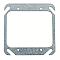 52C00 White Label SQUARE FLAT 2 GANG COVER PLATE