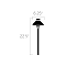 Kichler 15820AZT path light in architectural bronze offering 3000K warm white LED illumination fo...