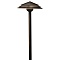 Kichler 16124AGZ27 round tiered LED path light with 2700K warm white illumination in aged bronze ...