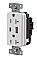 USB20ACW Hubbell CHARGER DUPLEX 20AMP 125V 2-POLE